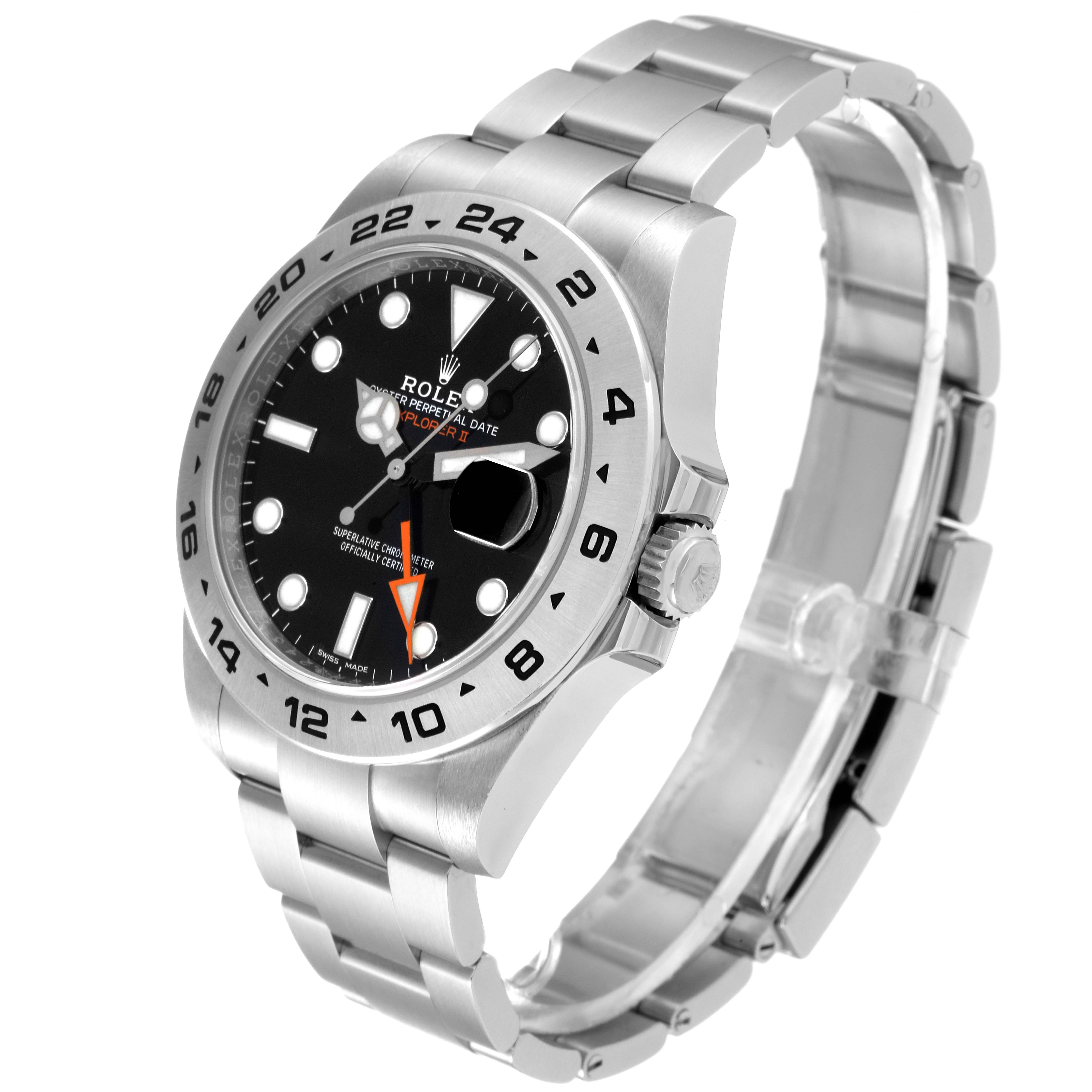 The Rolex Explorer 216570 Men
s Stainless Steel Black Dial 216570 Men
s Stainless Steel Black Dial watch is shown at a slight angle, highlighting the face, bezel, and stainless steel bracelet.