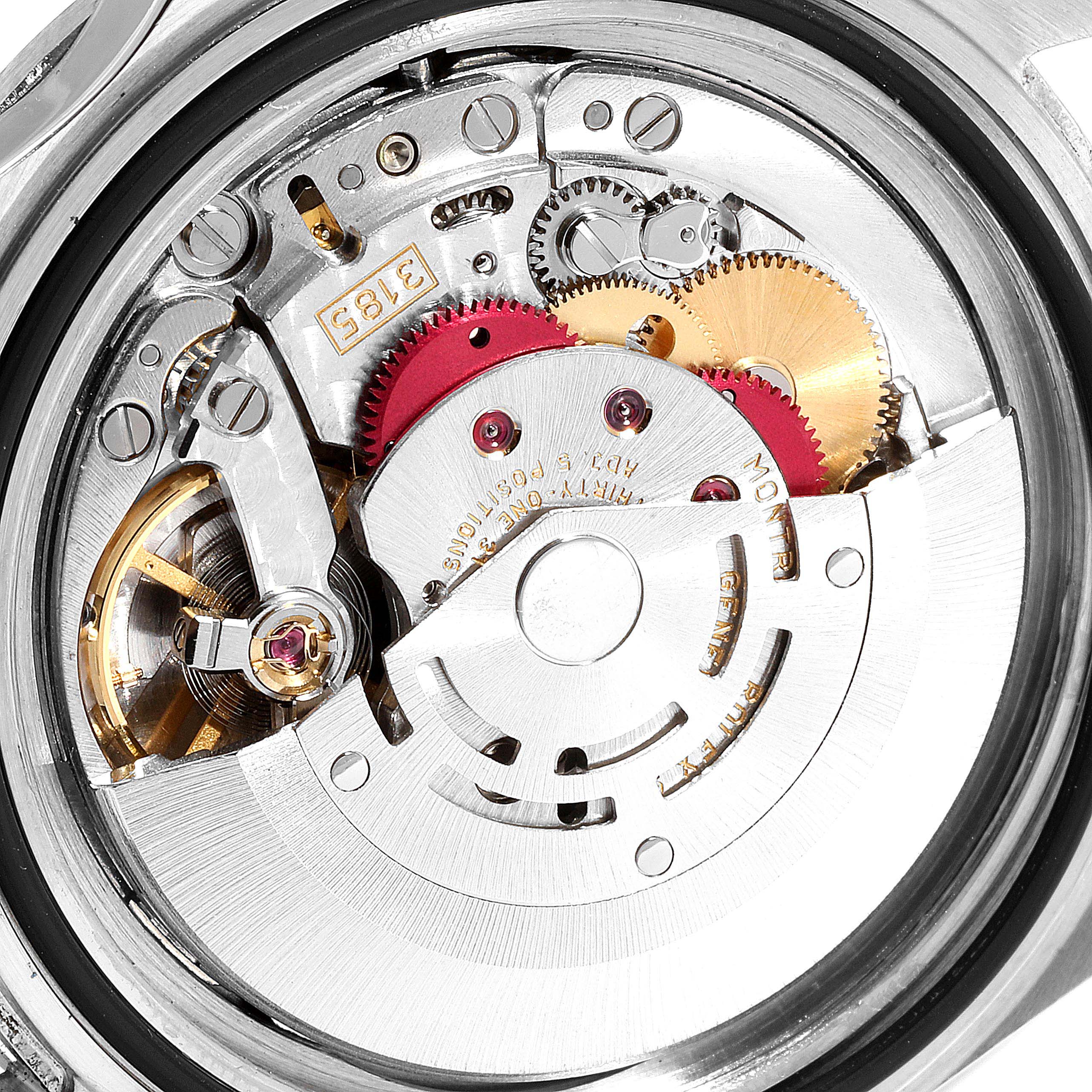 This image shows the internal mechanical movement of the Rolex Explorer 16570 Men
s Stainless Steel White Dial 16570 Men
s Stainless Steel White Dial watch model.