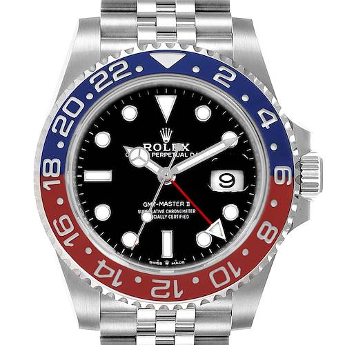 Photo of Rolex GMT Master II Pepsi Bezel Jubilee Steel Watch 126710 Unworn