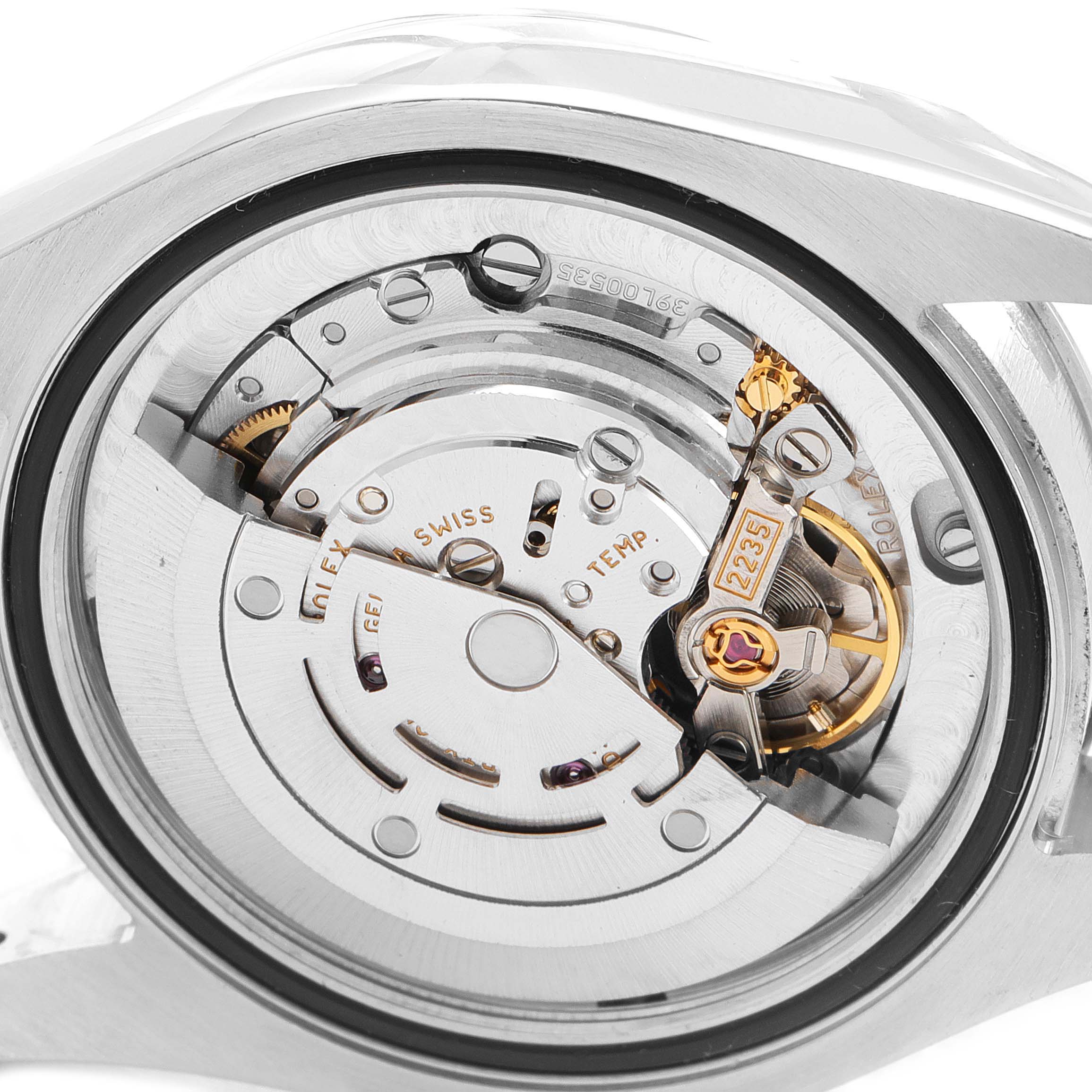 This image shows a close-up view of the internal mechanism of a Rolex Mid-Size 178240 Women
s Stainless Steel Silver Dial 178240 Women
s Stainless Steel Silver Dial watch.