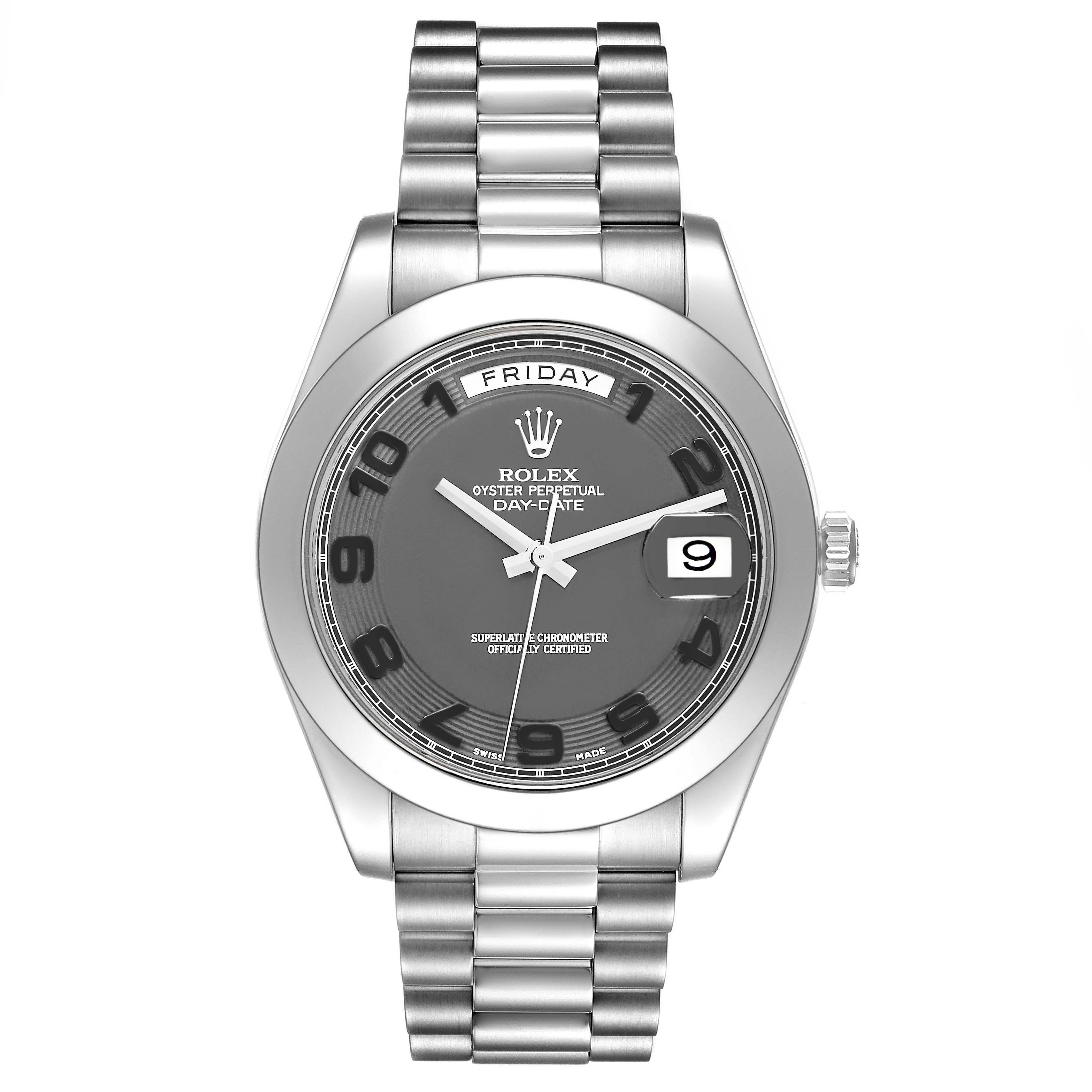 Discounted Rolex Day-Date 41 218235 Black Roman Numeral Dial