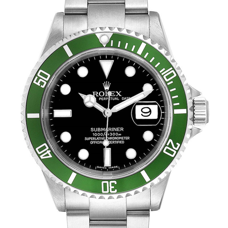 Rolex Submariner 50th Anniversary Green Kermit Mens Watch 16610LV SwissWatchExpo