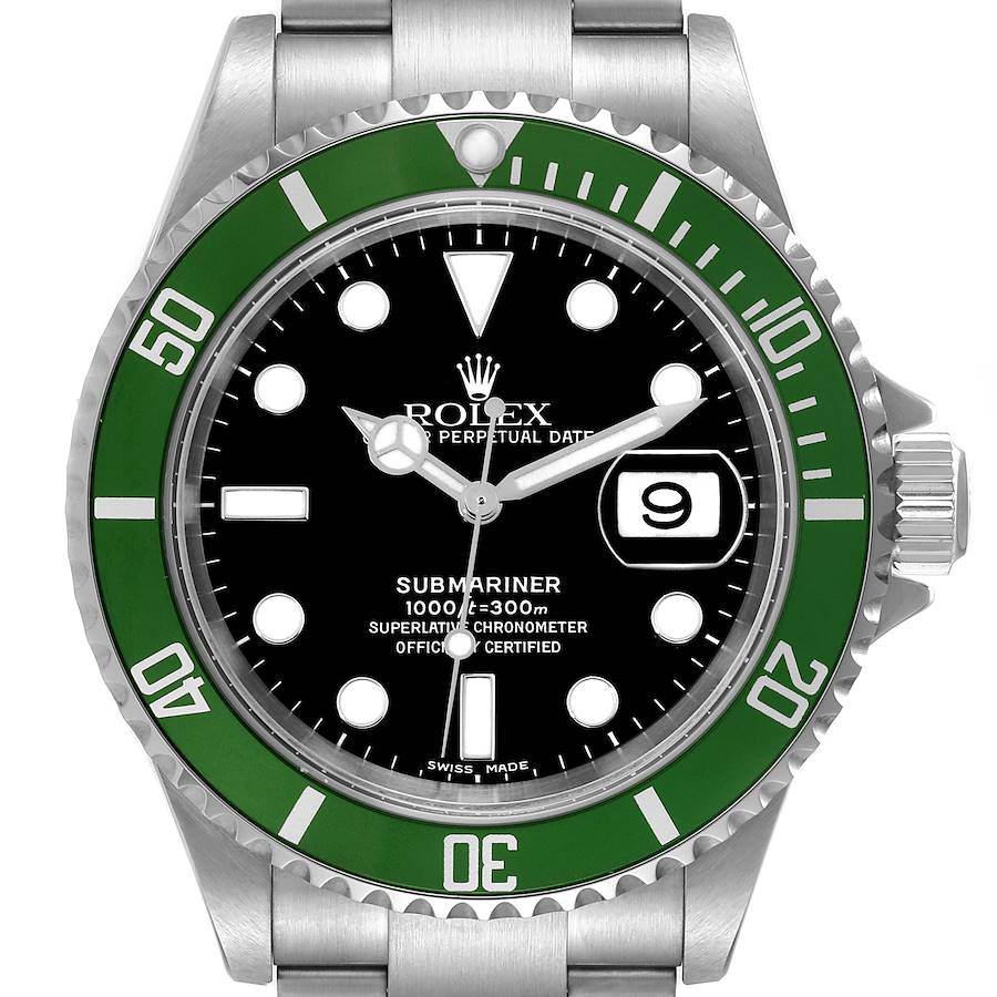 Rolex Submariner Kermit Green 50th Anniversary Mens Watch 16610LV Box Papers SwissWatchExpo