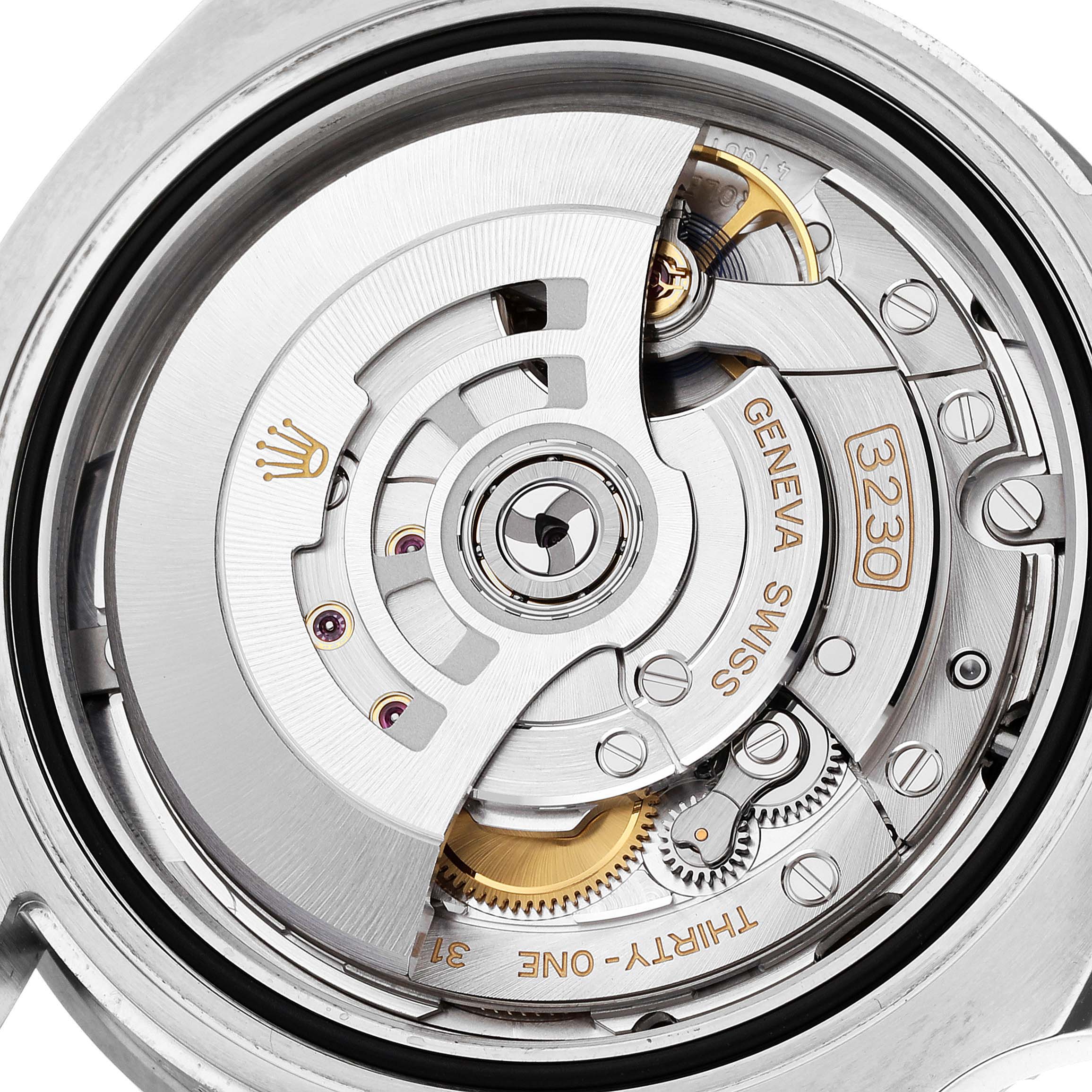 This image shows the detailed internal mechanism of a Rolex Submariner 124060 Men's Stainless Steel Black Dial 124060 Men's Stainless Steel Black Dial watch, highlighting the movement components.