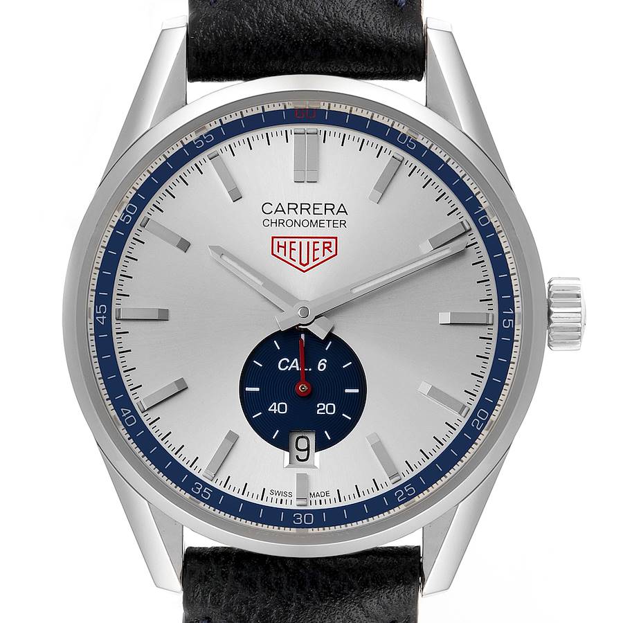 Tag Heuer Carrera Heritage Silver Dial Steel Mens Watch WV5111 Box Papers SwissWatchExpo