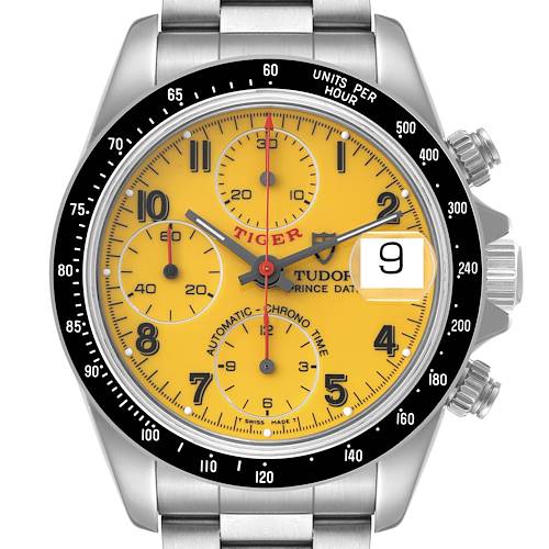 Photo of Tudor Tiger  Prince Chronograph Yellow Dial Mens Watch 79260 Box Papers