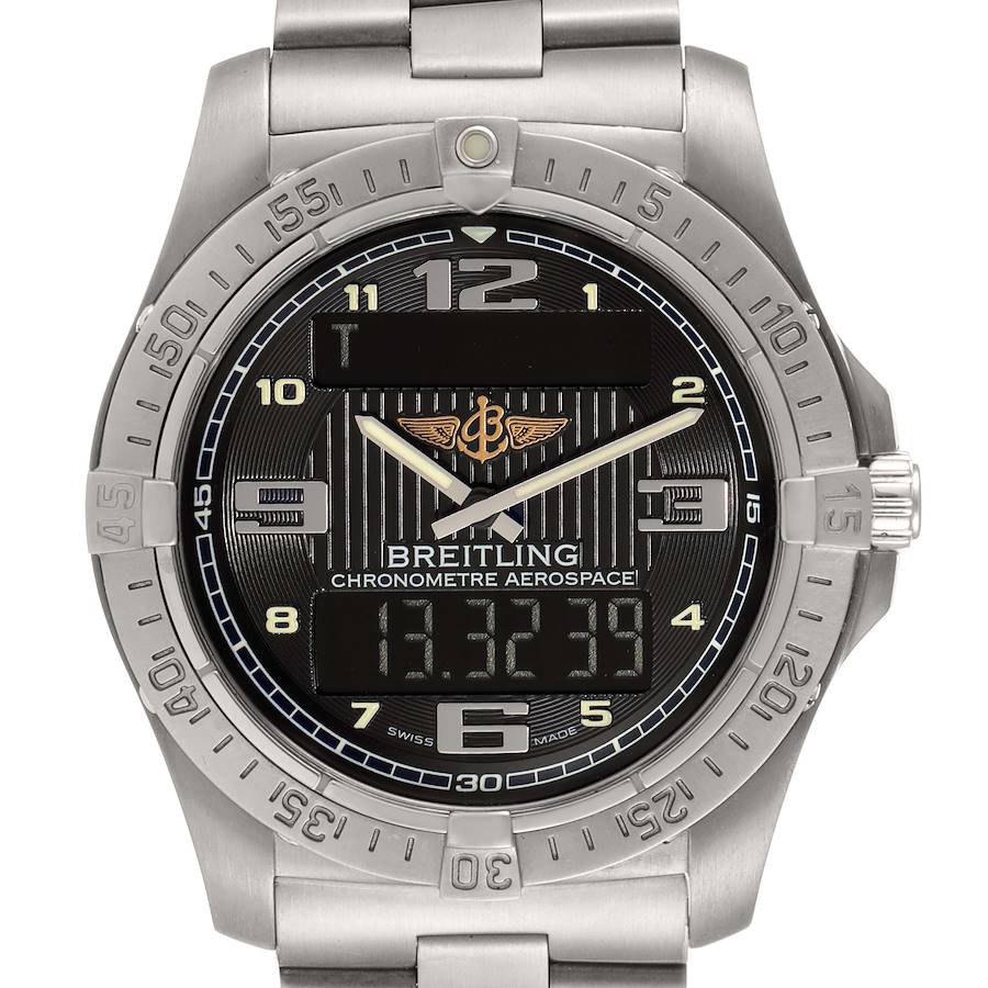 Breitling Aerospace Avantage Titanium Perpetual Alarm Watch E79362 Box Papers SwissWatchExpo