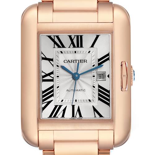 Photo of Cartier Tank Anglaise Rose Gold Silver Dial Mens Watch W5310003