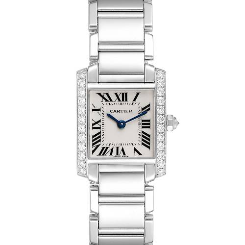 Photo of Cartier Tank Francaise 18K White Gold Diamond Ladies Watch WE1002S3