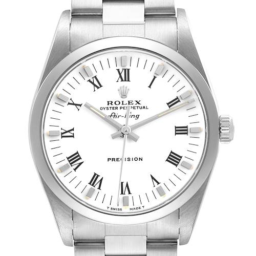Photo of Rolex Air King 34mm White Dial Domed Bezel Mens Watch 14000