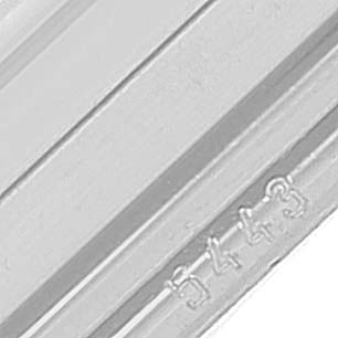 This is a close-up of the case side of a Rolex Cellini 5443/9 Men's White Gold Black Dial 5443/9 Men's White Gold Black Dial watch, showing a portion of its serial number.