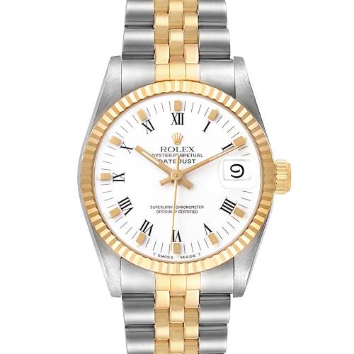 Photo of Rolex Datejust 31 Midsize Steel Yellow Gold Roman Dial Ladies Watch 68273