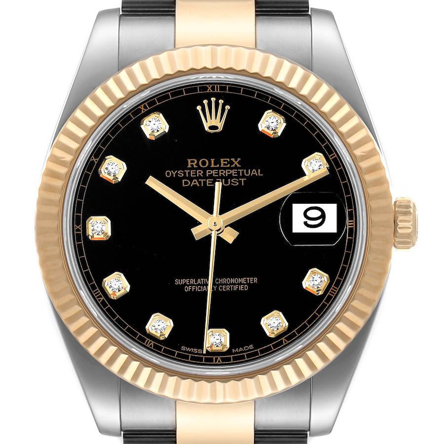 NOT FOR SALE Rolex Datejust 41 Steel Yellow Gold Black Diamond Dial Watch 126333 Box Card PARTIAL PAYMENT SwissWatchExpo