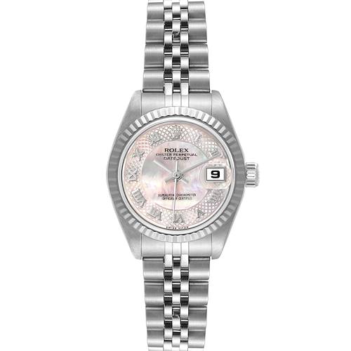 Photo of Rolex Datejust Decorated Mother of Pearl Ladies Watch 79174 Box Papers