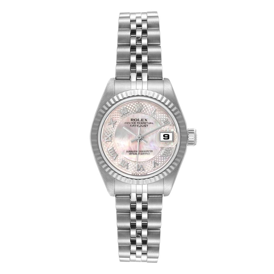 Rolex datejust pink mother of outlet pearl