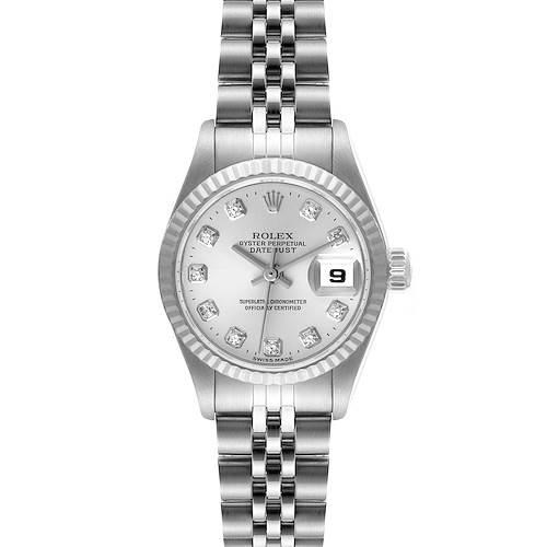 Photo of Rolex Datejust Steel White Gold Diamond Dial Ladies Watch 69174