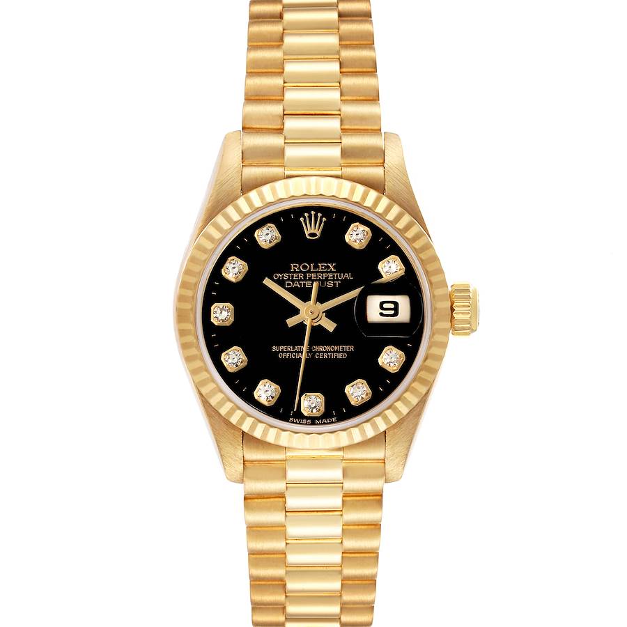 Rolex President Datejust Yellow Gold Diamond Ladies Watch 79178 SwissWatchExpo
