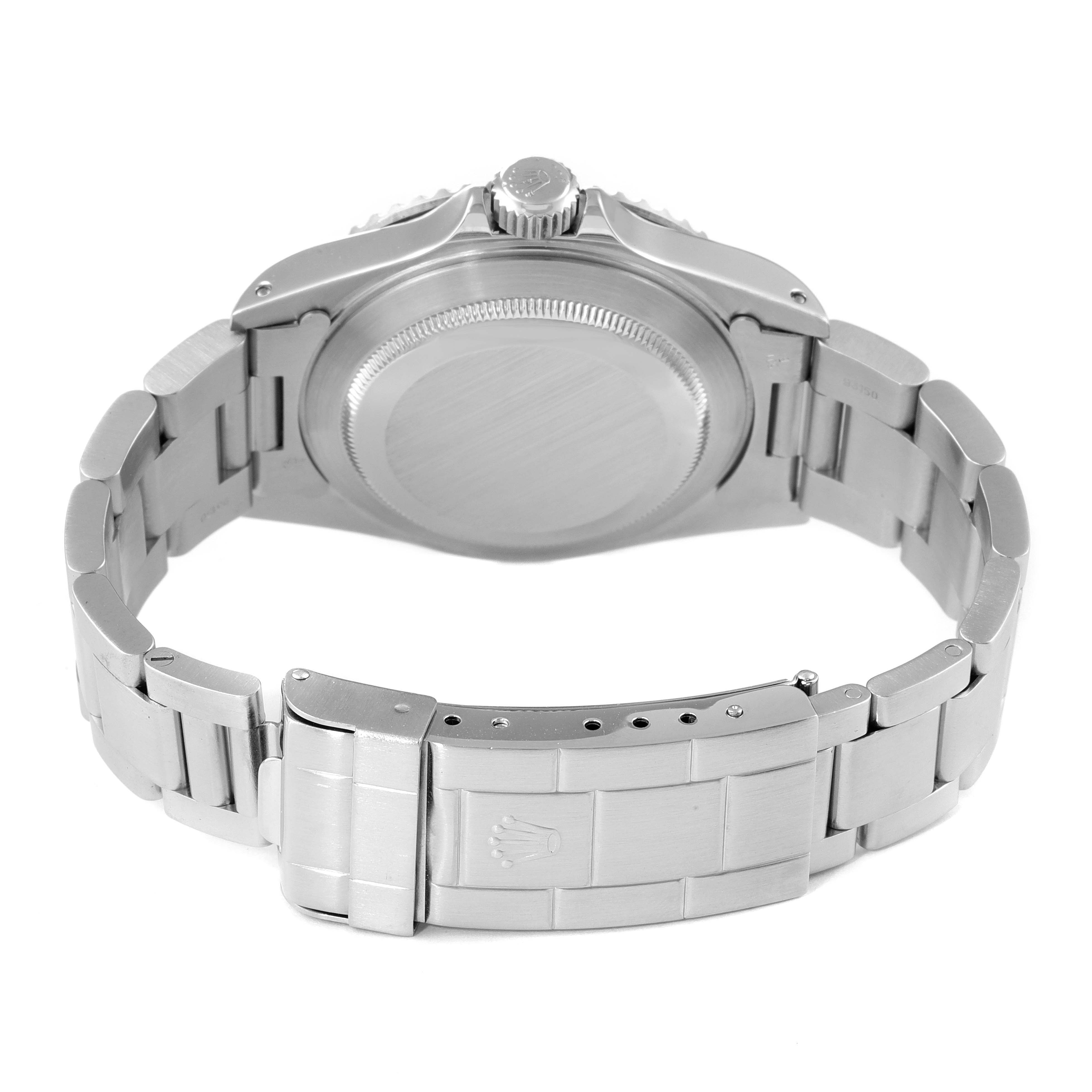 The image shows the back case and bracelet clasp of a Rolex Submariner 14060 Men's Stainless Steel Black Dial 14060 Men's Stainless Steel Black Dial watch from a rear angle.