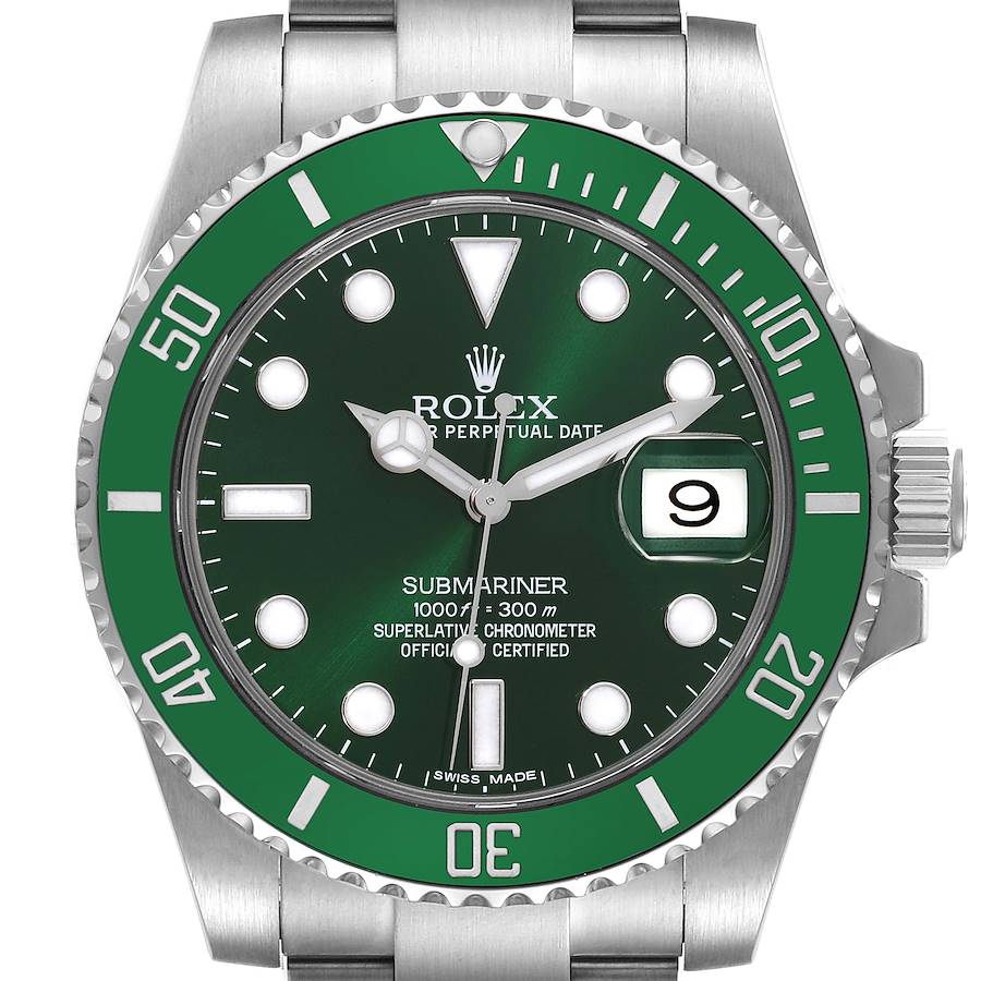 Rolex Submariner Hulk Green Dial Bezel Steel Mens Watch 116610LV Box Card SwissWatchExpo