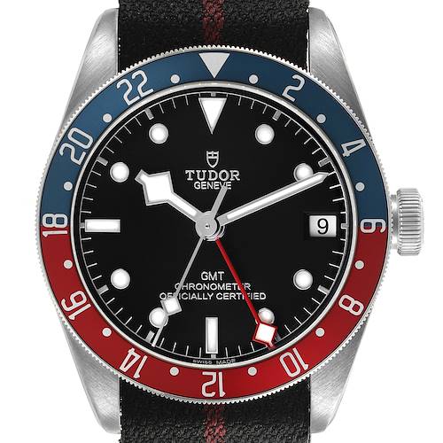 Photo of Tudor Heritage Black Bay GMT Steel Pepsi Bezel Mens Watch 79830RB Box Card