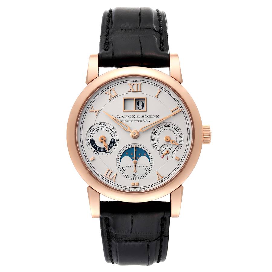 A. Lange and Sohne Langematik Perpetual Rose Gold Mens Watch 310.032E Box Papers SwissWatchExpo