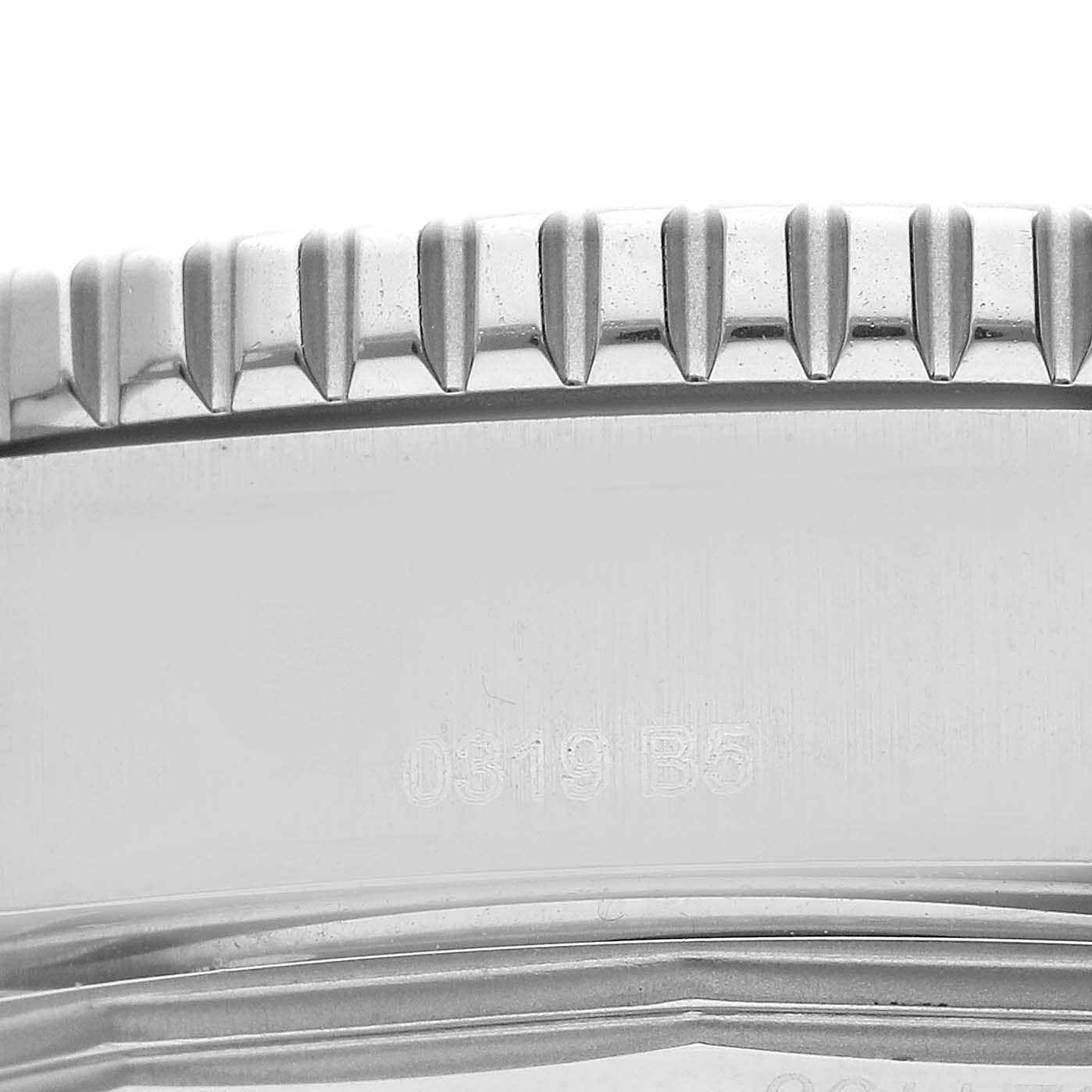 This close-up image shows the side view of the bezel and part of the caseback of a Breitling Superocean A17392D8/C910 Men's Stainless Steel Black Dial A17392D8/C910 Men's Stainless Steel Black Dial watch.