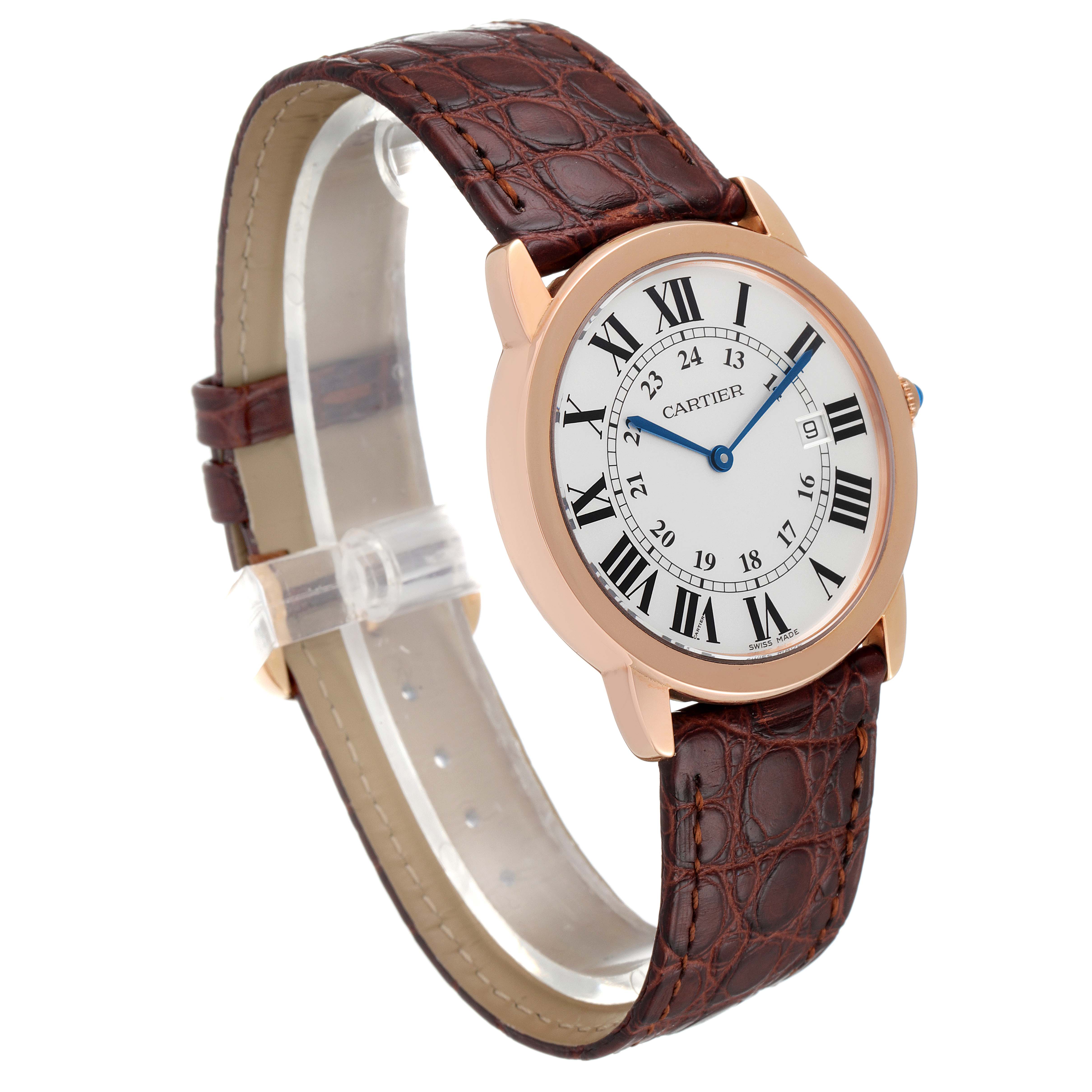 Cartier Ronde Solo Large Rose Gold Steel Mens Watch W6701008 ...