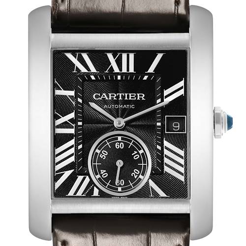 Photo of Cartier Tank MC Steel Black Dial Mens Watch W5330003