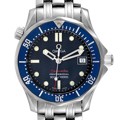 Photo of Omega Seamaster 300M Blue Wave Dial Midsize Steel Mens Watch 2223.80.00