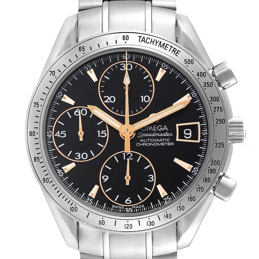 Omega Speedmaster Date Special Edition Steel Mens Watch 3211.50.00 SwissWatchExpo