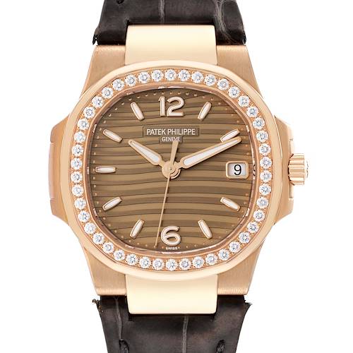 Photo of Patek Philippe Nautilus Rose Gold Diamond Bezel Ladies Watch 7010R