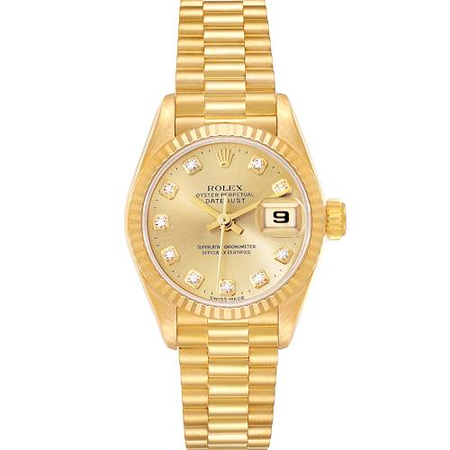 Photo of Rolex Datejust President Yellow Gold Diamond Ladies Watch 69178