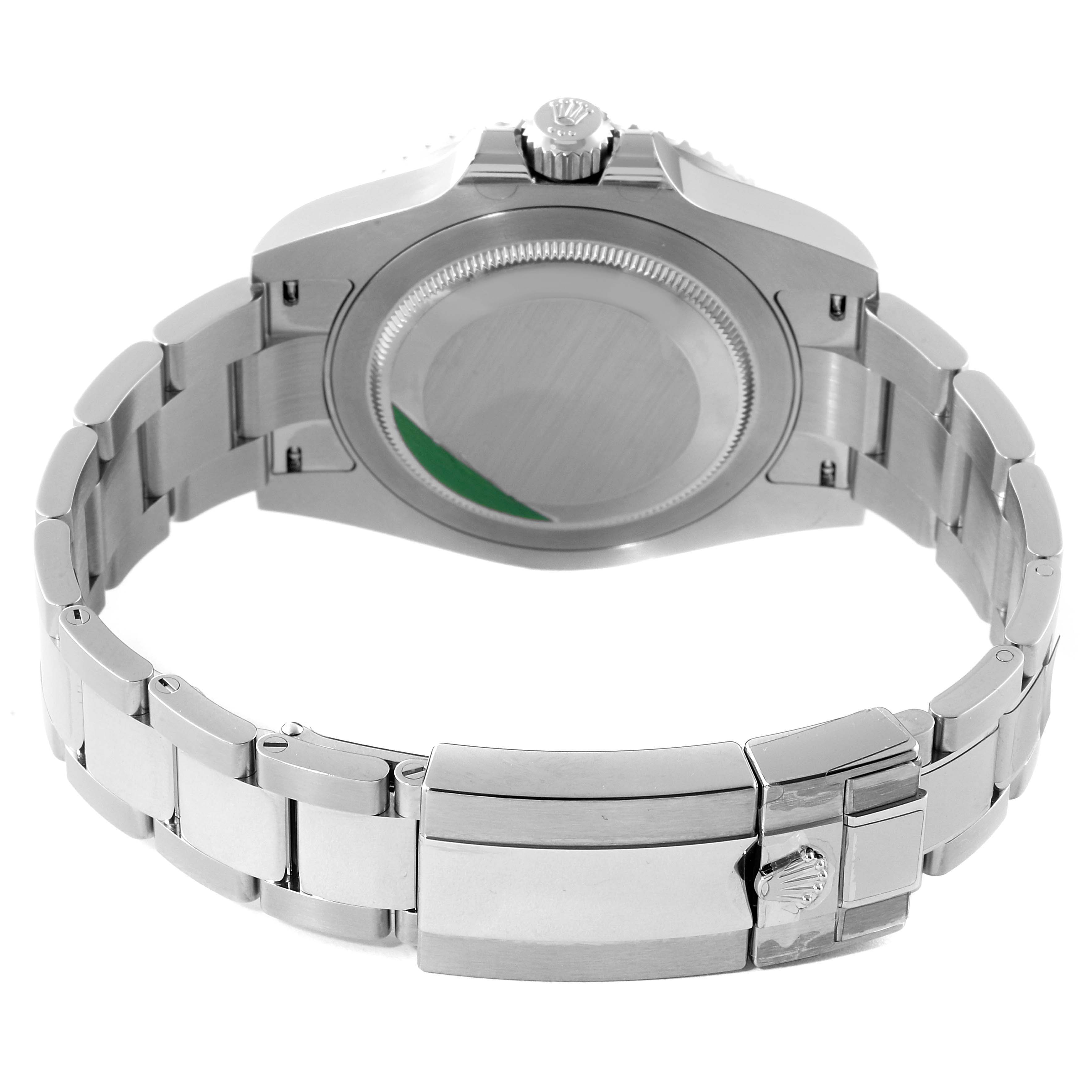 The image shows the back view of the Rolex GMT-Master 126720VTNR-0001 Men
s Stainless Steel Black Dial 126720VTNR-0001 Men
s Stainless Steel Black Dial watch, highlighting its case back, crown, and bracelet.