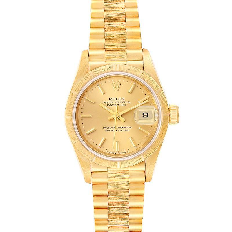 Rolex President Datejust 18K Yellow Gold Ladies Watch 69278 SwissWatchExpo