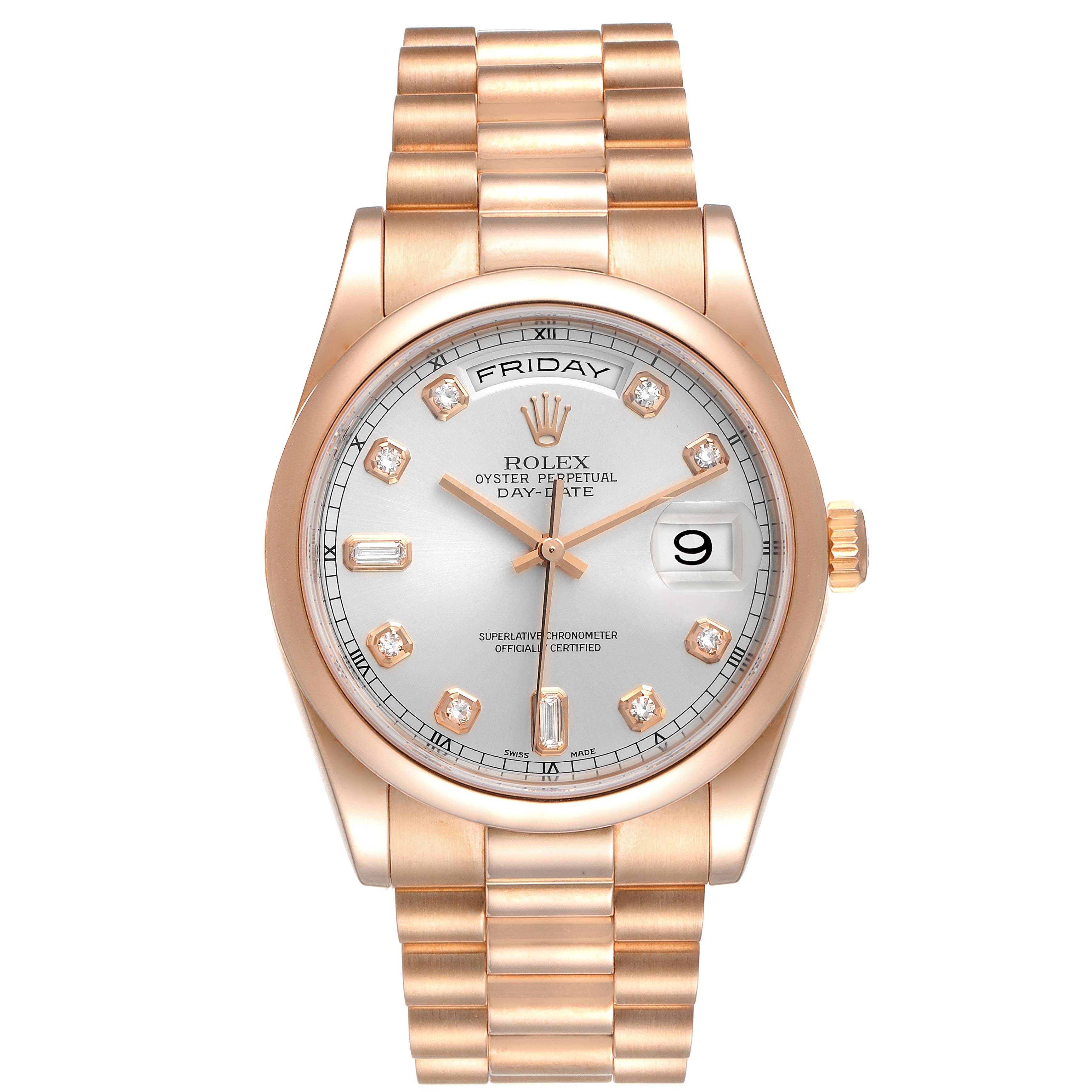 rolex day date 36 rose gold