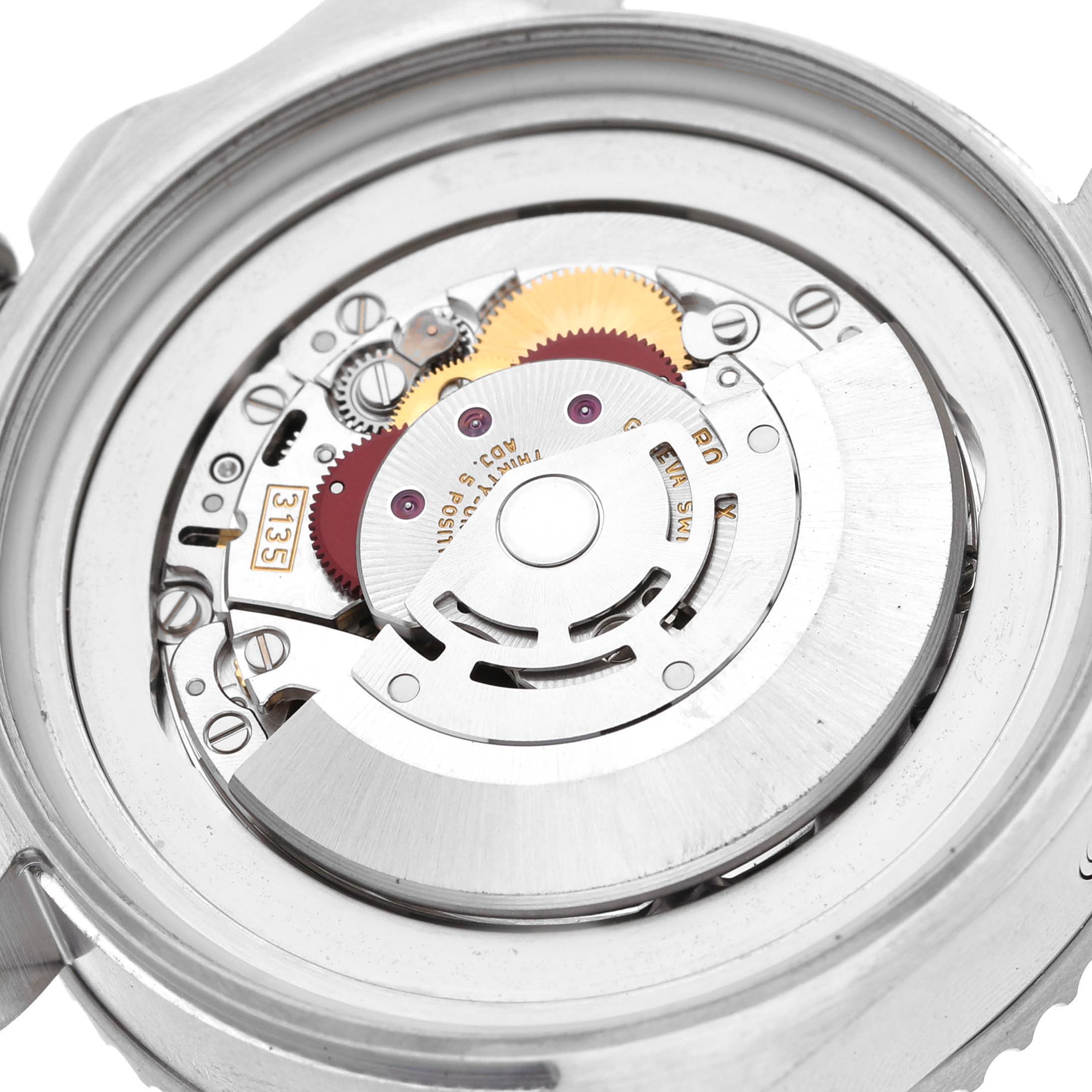 This image shows a close-up view of the movement and internal mechanism of a Rolex Sea-Dweller 116660 Men
s Stainless Steel Black Dial 116660 Men
s Stainless Steel Black Dial watch.