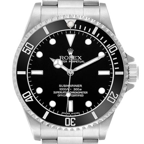 Photo of Rolex Submariner Steel No Date 4 Line Black Dial Mens Watch 14060
