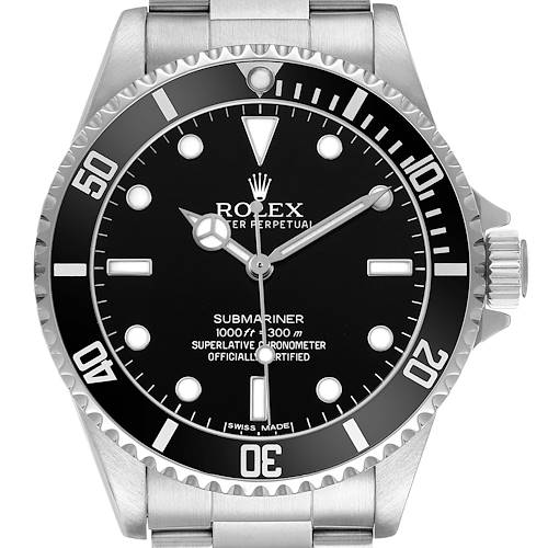 Photo of Rolex Submariner Steel No Date 4 Line Black Dial Mens Watch 14060