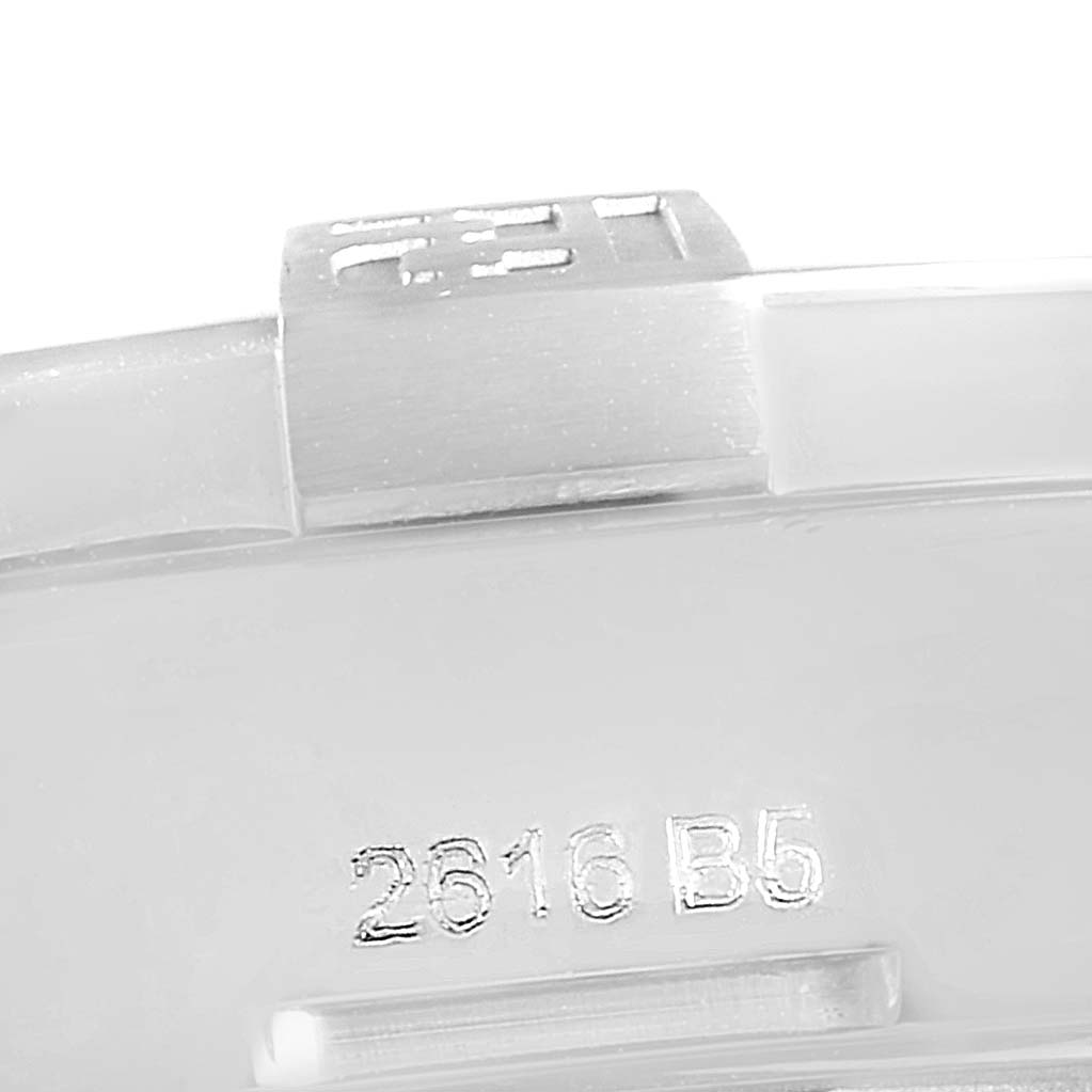 This image shows a close-up of the casing and part of the clasp of a Breitling Avenger A3239011-C872-170A  Men
s Stainless Steel Black Dial A3239011-C872-170A  Men
s Stainless Steel Black Dial watch, featuring the engraving "2616 B5".