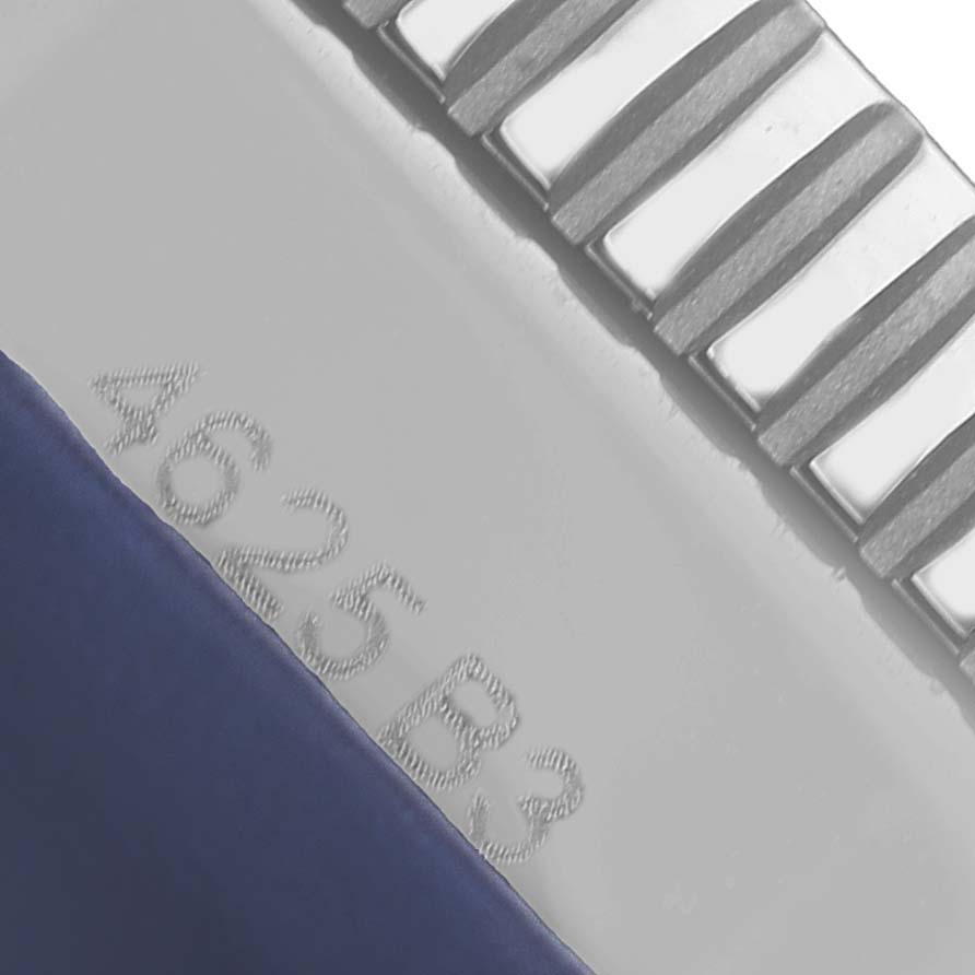 This image shows a close-up of the Breitling Superocean A17321 Men's Stainless Steel Blue Dial's case back with visible engraving and a portion of the bezel.