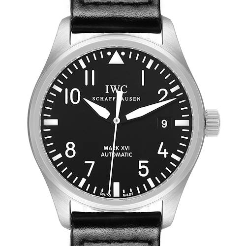 Photo of IWC Pilot Mark XVI Steel Black Dial Mens Watch IW325501 Card