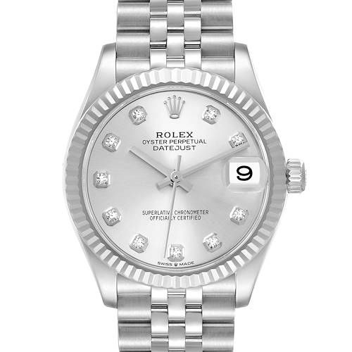 Photo of Rolex Datejust 31 Steel White Gold Diamond Dial Ladies Watch 278274 Box Card