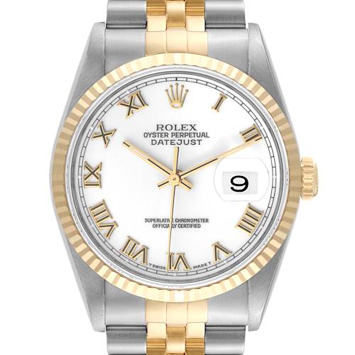 Photo of Rolex Datejust Diamond Dial Steel Yellow Gold Mens Watch 16233