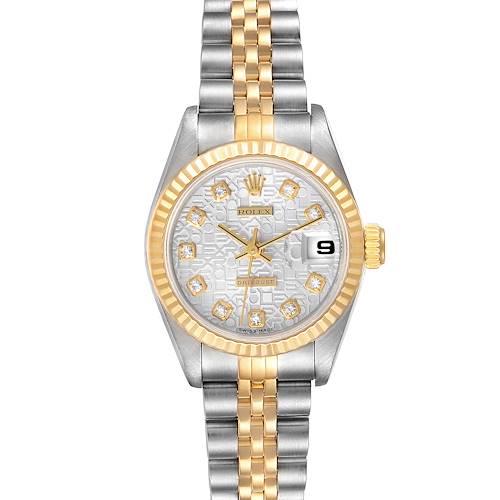 Photo of Rolex Datejust Steel Yellow Gold Anniversary Diamond Dial Ladies Watch 69173