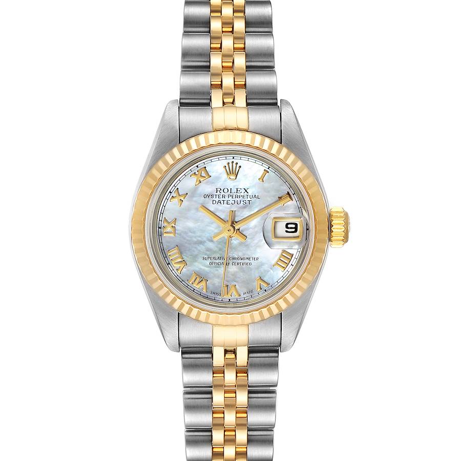 Rolex Datejust Steel Yellow Gold MOP Roman Dial Ladies Watch 79173 SwissWatchExpo
