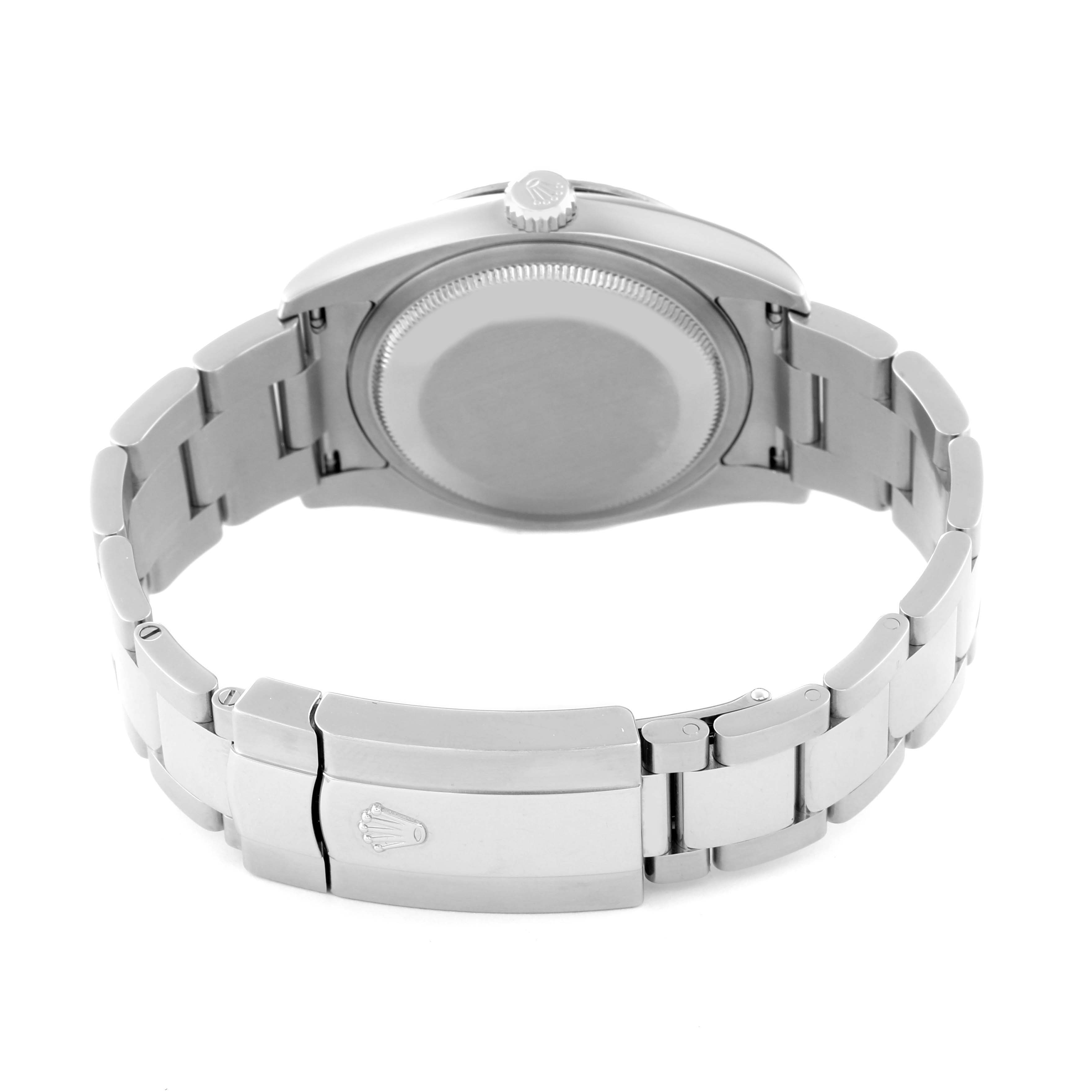 The image shows the back and bracelet of the Rolex Turn-o-Graph 116264 Men's Stainless Steel Black Dial 116264 Men's Stainless Steel Black Dial watch viewed from behind.