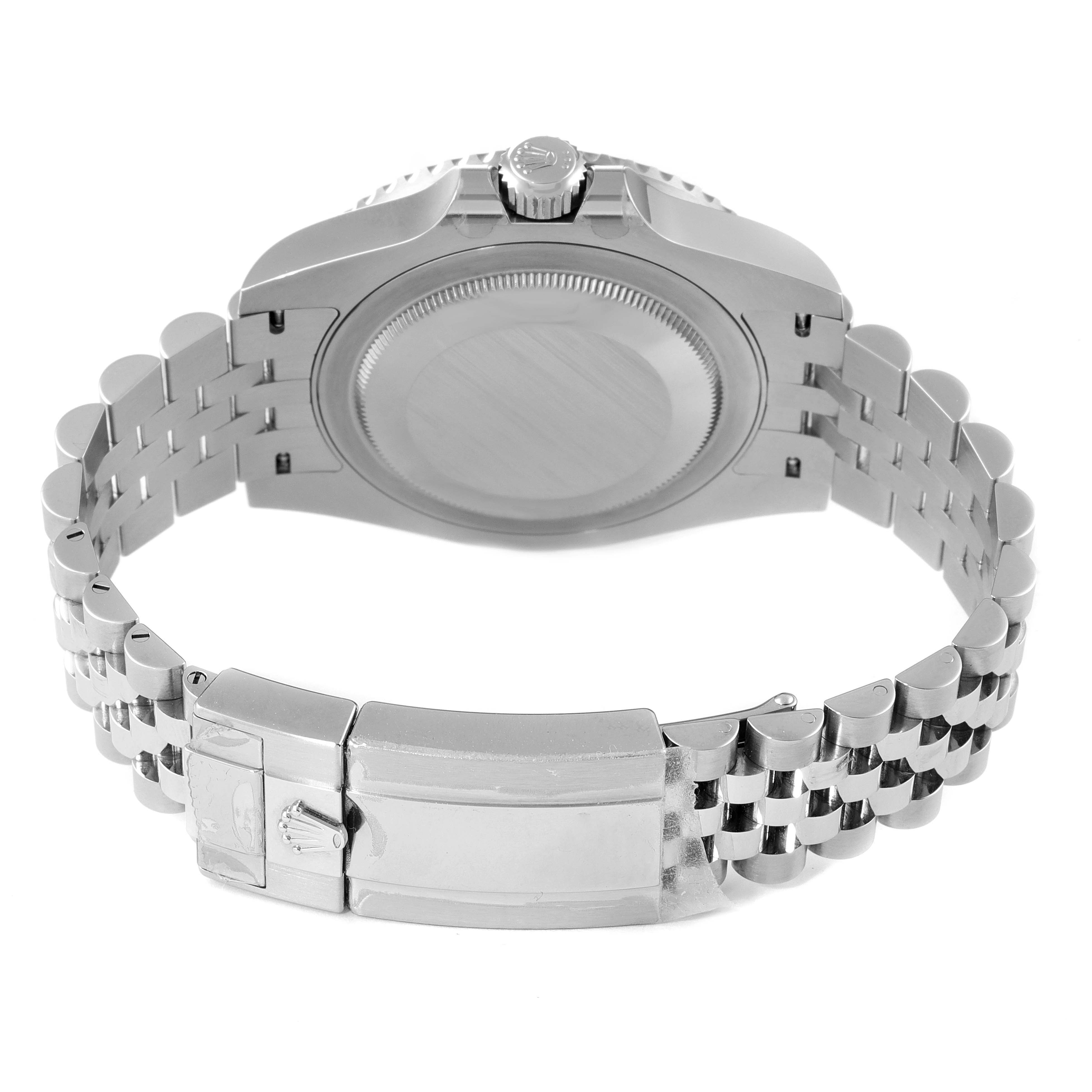 This image shows the rear view and clasp of the Rolex GMT-Master 126710 Men's Stainless Steel Black Dial 126710 Men's Stainless Steel Black Dial watch, highlighting the case back and bracelet.