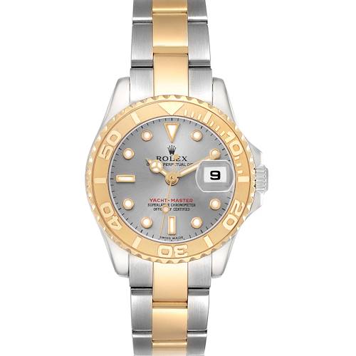 Photo of Rolex Yachtmaster 29 Steel Yellow Gold Grey Dial Ladies Watch 169623