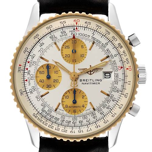 Photo of Breitling Navitimer II Steel 18K Yellow Gold Silver Dial Mens Watch D13022