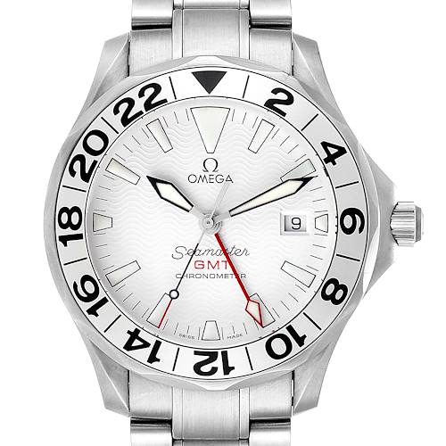 Photo of Omega Seamaster 300M GMT Great White Wave Dial Watch 2538.20.00
